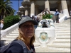 Selfie - at the foot of the monumental staircase at Park Güell.